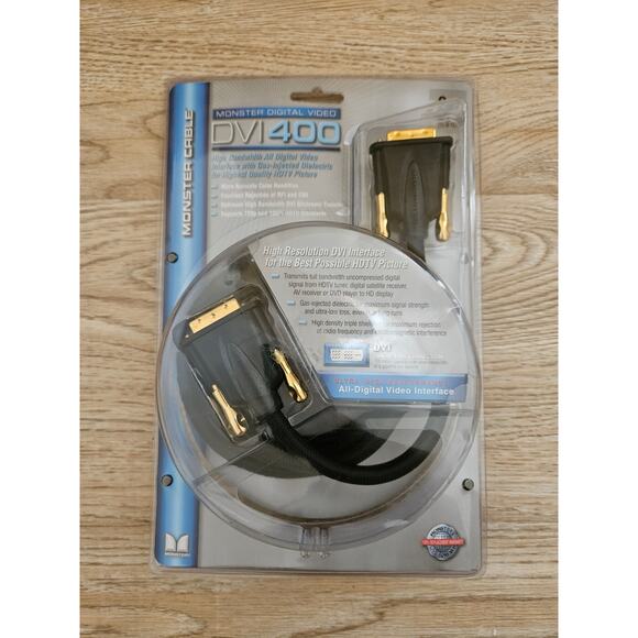 Monster Cable DVI400 2m 6.6" DVI Cable HDTV Brand New in Box BNIB - Picture 1 of 4